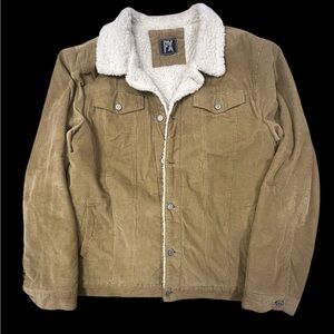 PX Kolton‎ Men’s Corduroy Bomber Jacket XXL Sherpa Lined